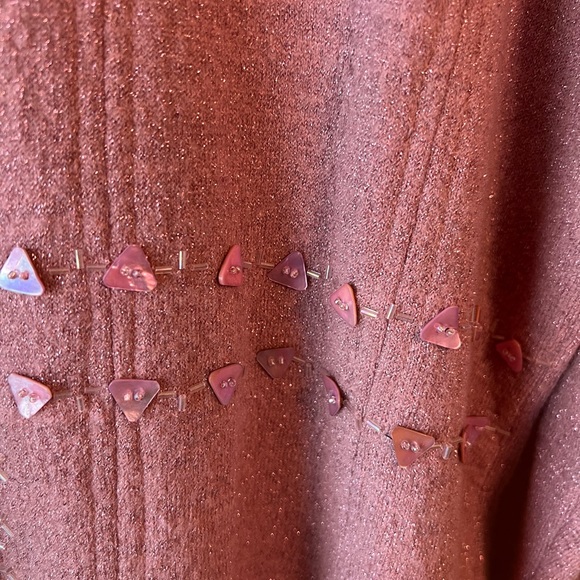 Embellished zipper womens sweater - Picture 2 of 6